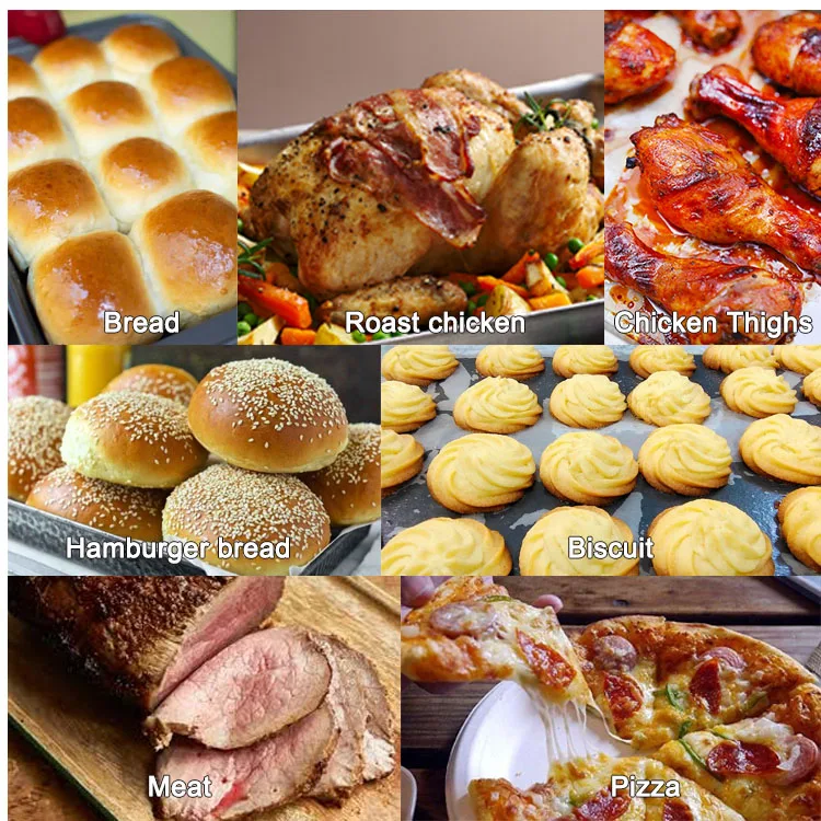 Astar 3 Deck 6 Trays Gas Bread Baking Oven with stone for Pizza baking, with Aluminum tray for bread baking