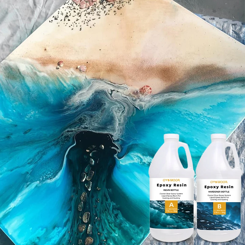 Manufacturer Wholesale Epoxy Resin Crystal Clear Liquid Resin Epoxy Resin for Dining Table Craft Decoration