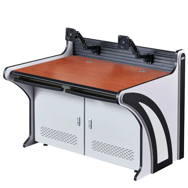 central control room console computer desk with monitors control room furniture triple or more seats