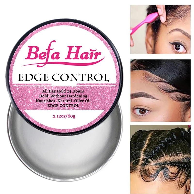 Strong Hold Non Flaking Organic Shine Jam Braiding Edge Control And Brush Set