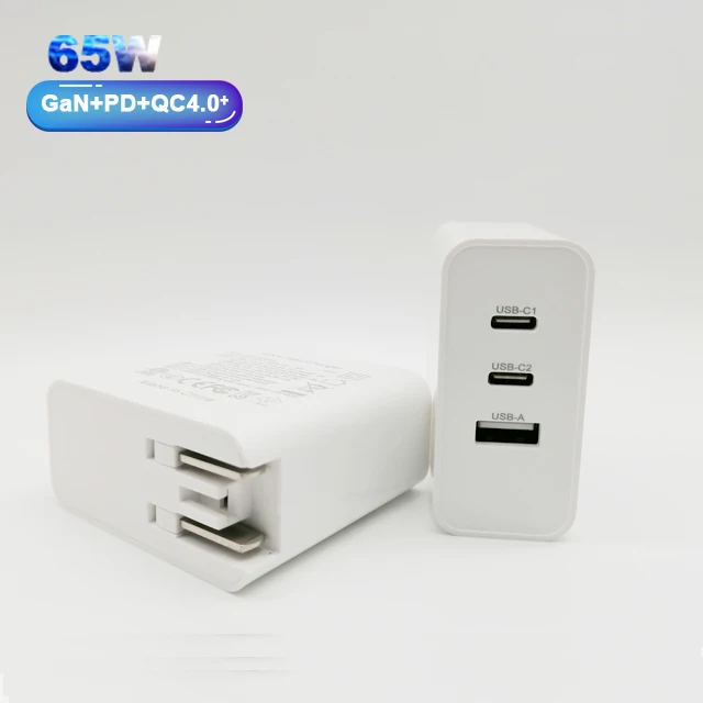 
New invention 2020 Hot Selling GaN Charger 65W PD3.0 Super Fast Charger 2C1A US EU UK AU Wall Charger 