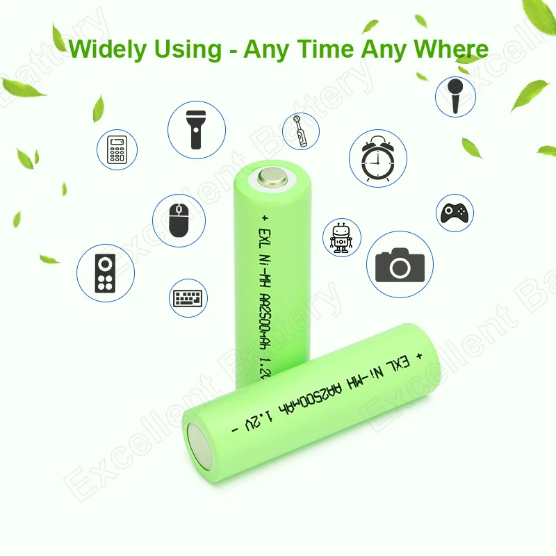 China hot sell 1.2V AA 900mAh rechargeable Ni MH battery for electronic products
