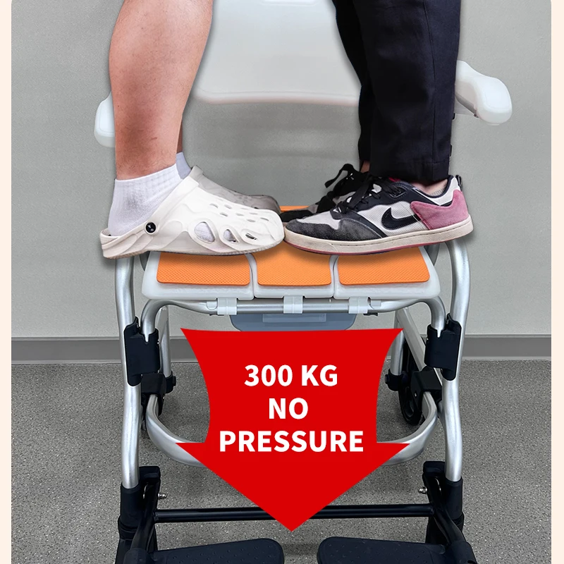 2024 best selling health care steel commode chair and folding toilet chair for disabled people