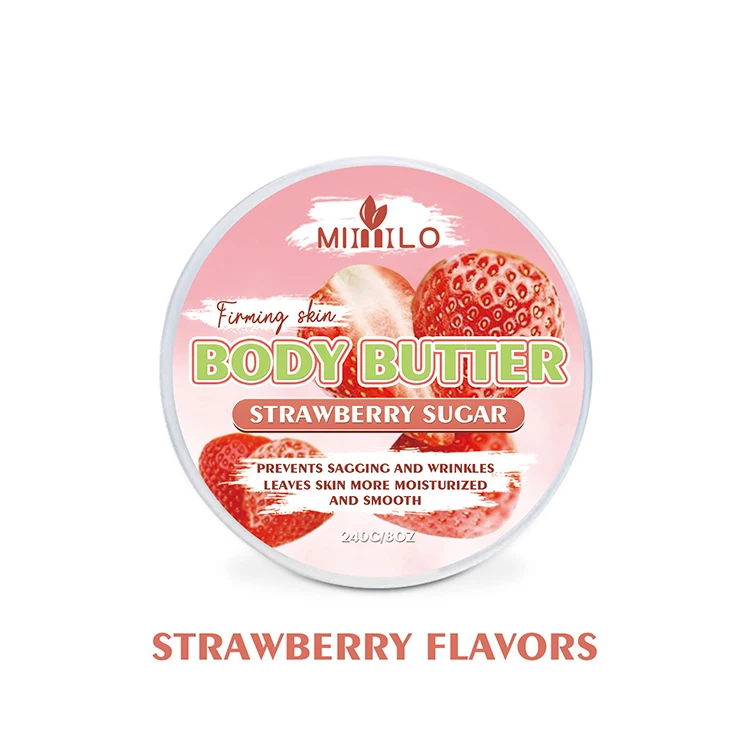 8oz Organic Whitening Moisturizing Body Glaze Cream Private Label Butter For Skin Care