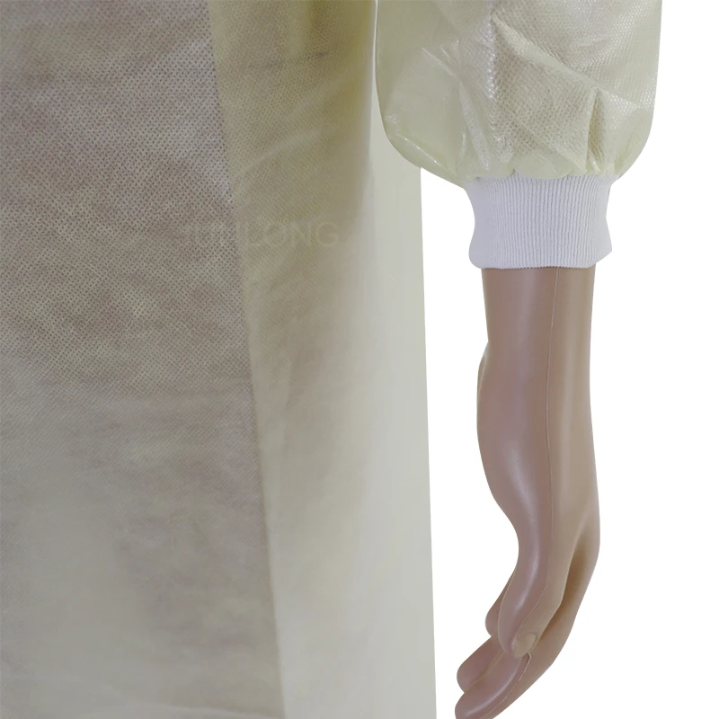 Junlong Factory Level 2 Isolation Gown Patient PP and PE Waterproof  Visitor Gown 10pcs Bag 30gsm to 45gsm