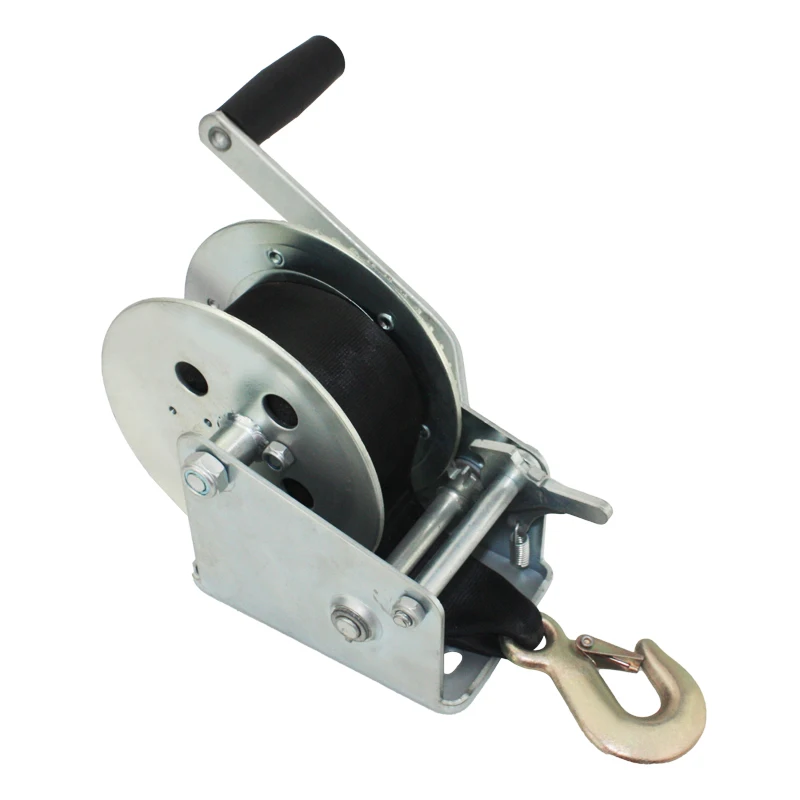 1600LBS  Zinc Plating  Hand winch with Webbing Strap