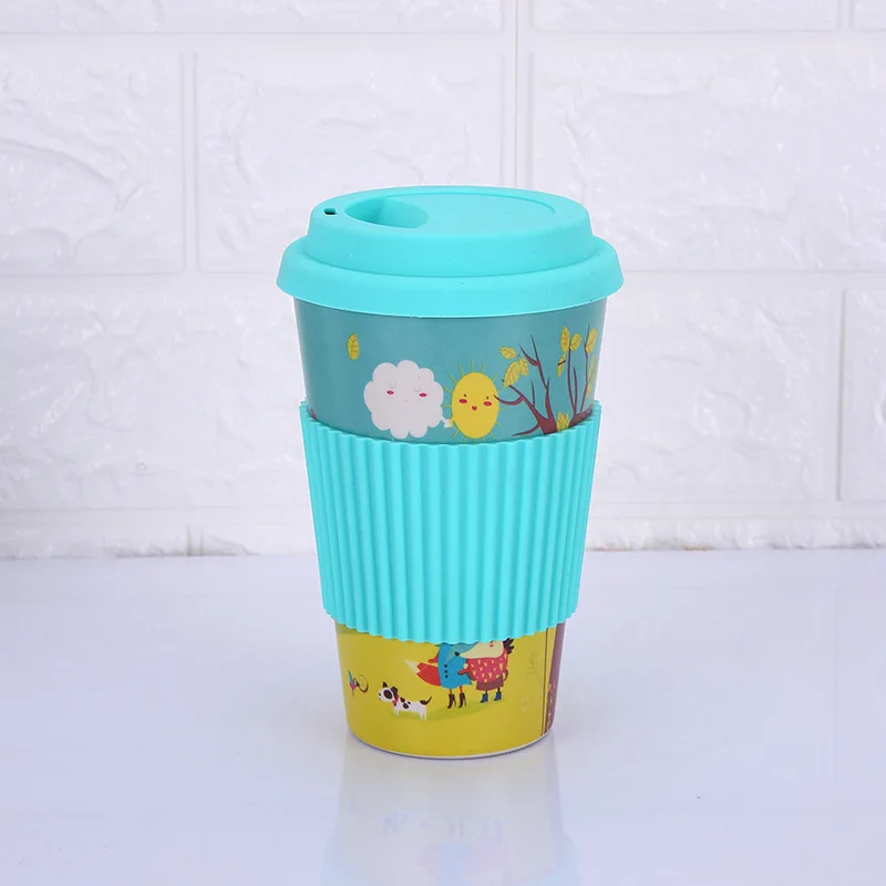 350ml bamboo fiber water bottle 400ml coffee cups, biodegradable bottles