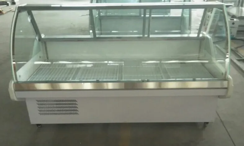 showcase chiller for meat/meat chiller display refrigerator/refrigeration equipment for shops