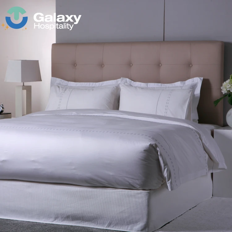 5 Star Hotel White 300 Thread Count Percale Microfiber Bed Sheet Set