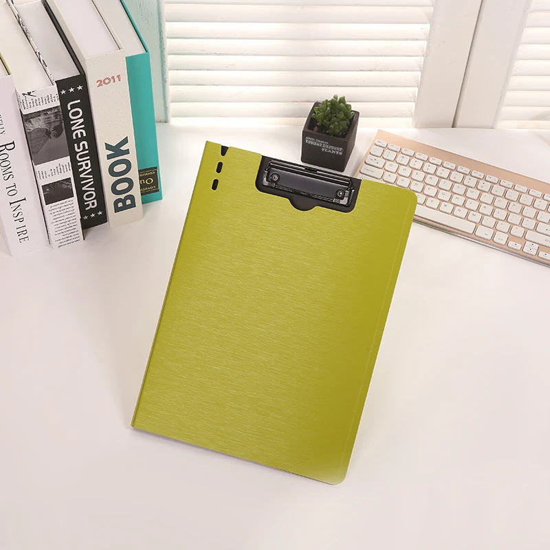 Оптовая продажа медсестринский водонепроницаемый складной алюминиевый держатель для хранения металлический бумаги формата А4 на заказ