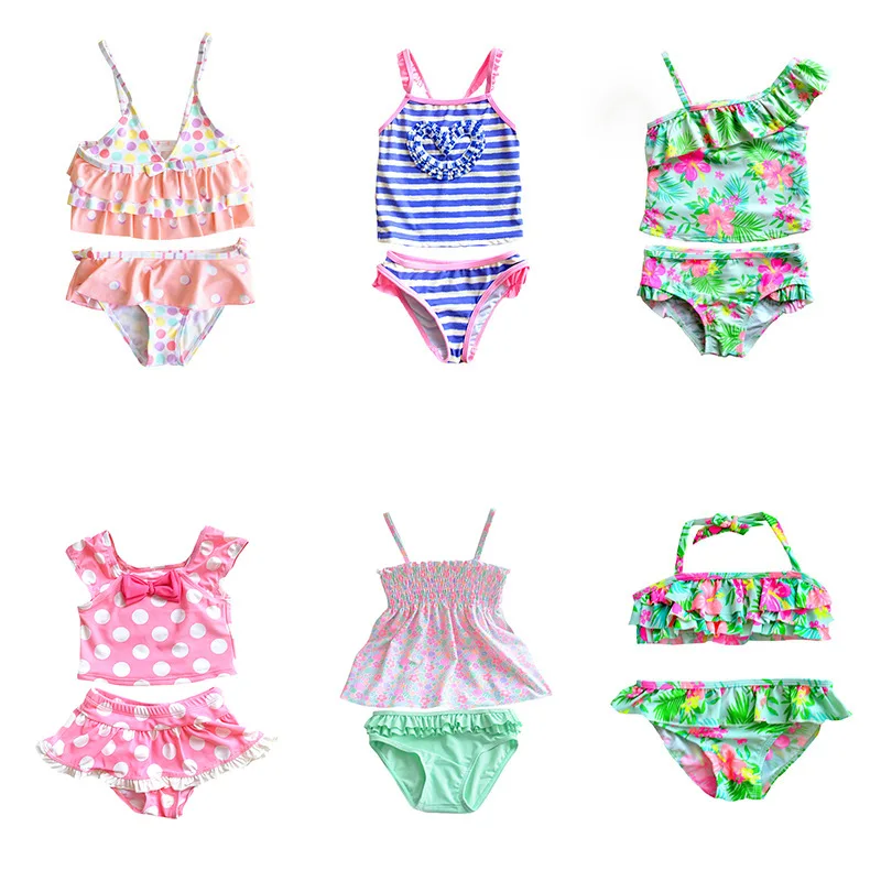 
Summer Baby Girl Boutique Clothes Cake Floral Skirt Swimsuit Outfits 