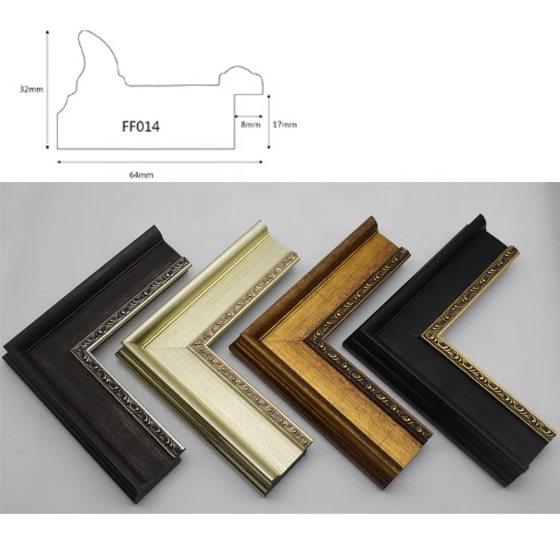 vintage PS wood frame moulding embossed picture frame baguette