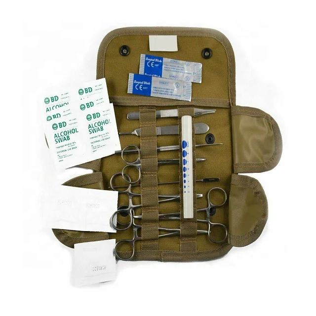 Personal Size Military Surgical Kit With Multipurpose Surgical Scissors And Forceps