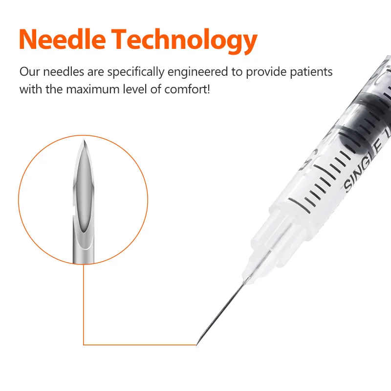 News Home use disposable safety ultra- fine orange insulin syringes