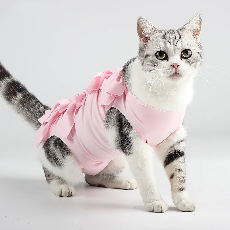
Professional Cat Recovery Suit Cat Breathable Suit Gown Clothes Special Costume for Cat Supplies 