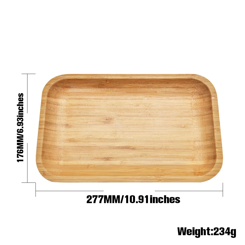 Wholesale Custom Smoke Tobacco Herb Cigarette Bamboo Wood Wooden Rolling Tray