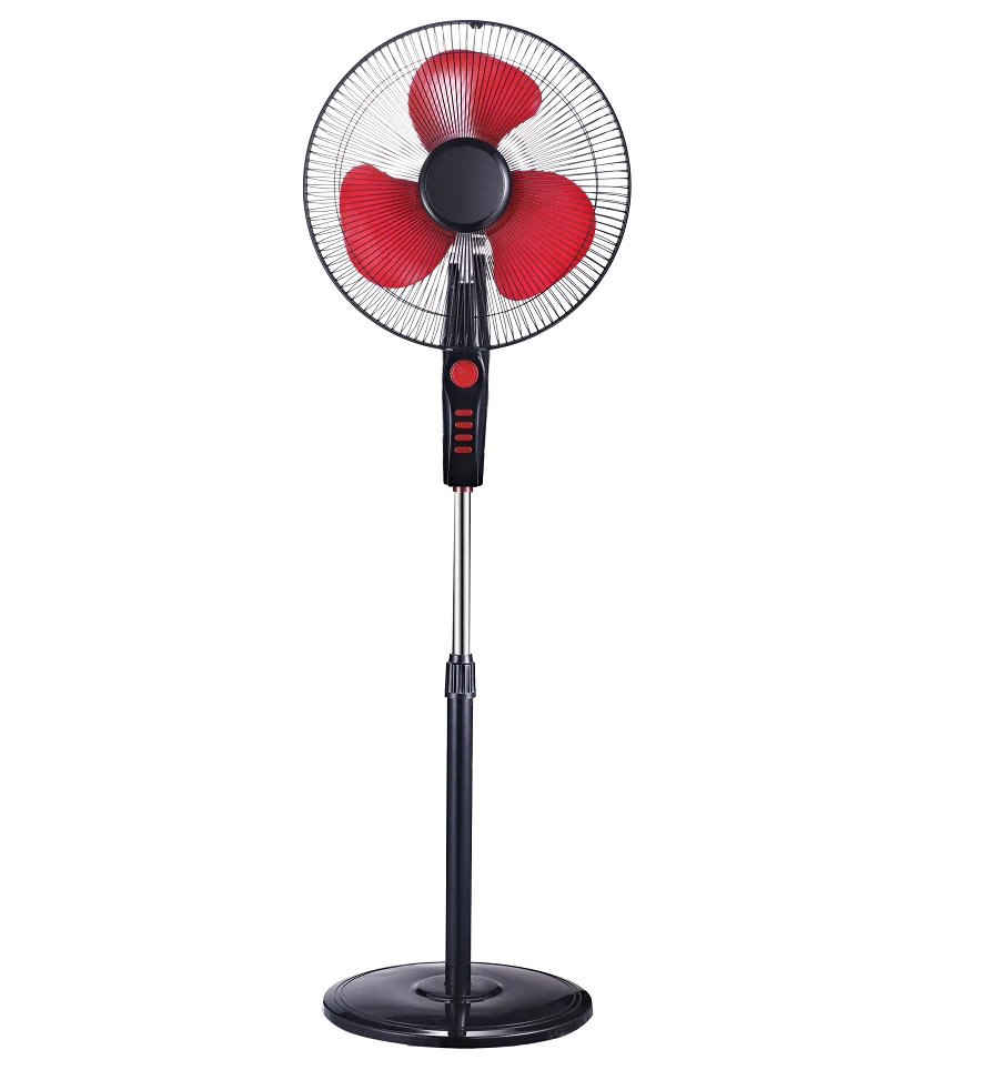 Electric upright floor fan/stand fan , 16 inches, with three plastic fan blades and a plastic base
