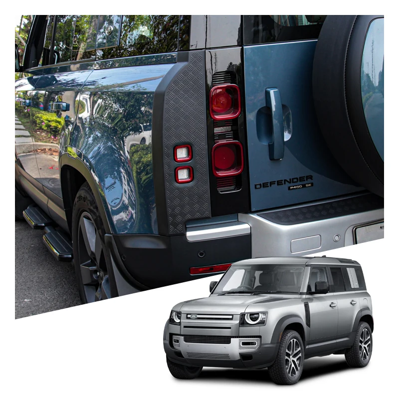 Accessories Parts Rear Tail Light Lamp Cover Frame Decor Trim 2pcs For Land Rover Defender 90 110 2020 2021 2022