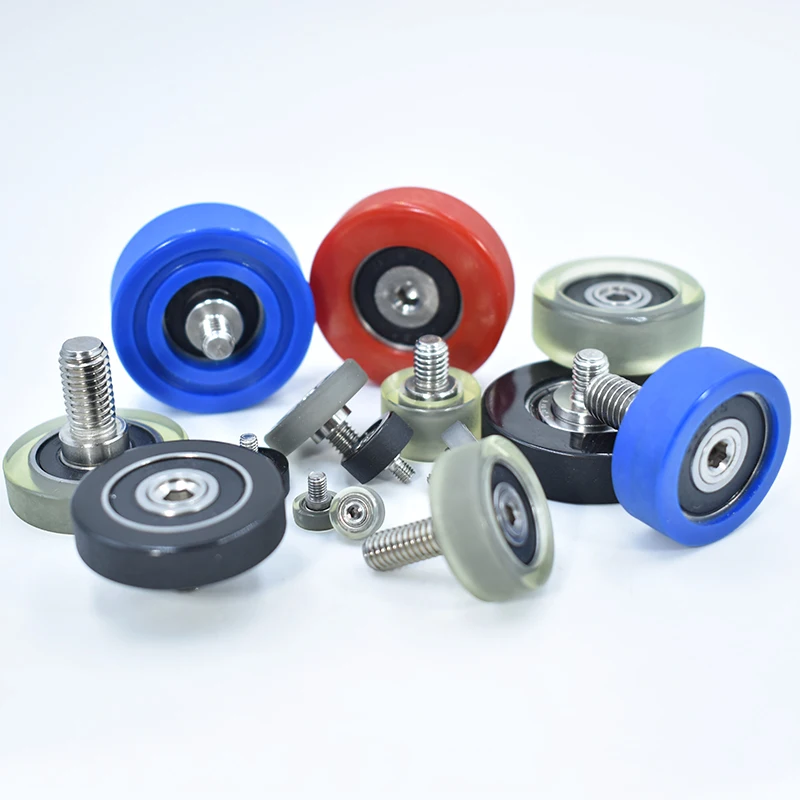 PU69312-5C1L4M3 693ZZ plastic nylon polyurethane pu coated bearing pulley M3x12x5mm deep groove ball bearing 693