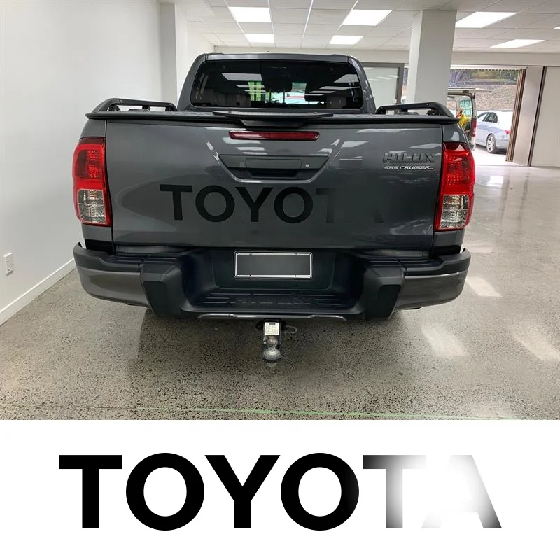Car trunk sticker red big letter decal for toyota pickup sticker for hilux