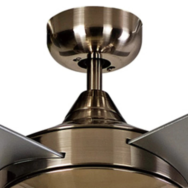 48 inch Modern Air Cooling Fan Hot-Selling Decorative Brushed Nickel Ceiling Fan, 4 Plywood Blades, include Wall Control