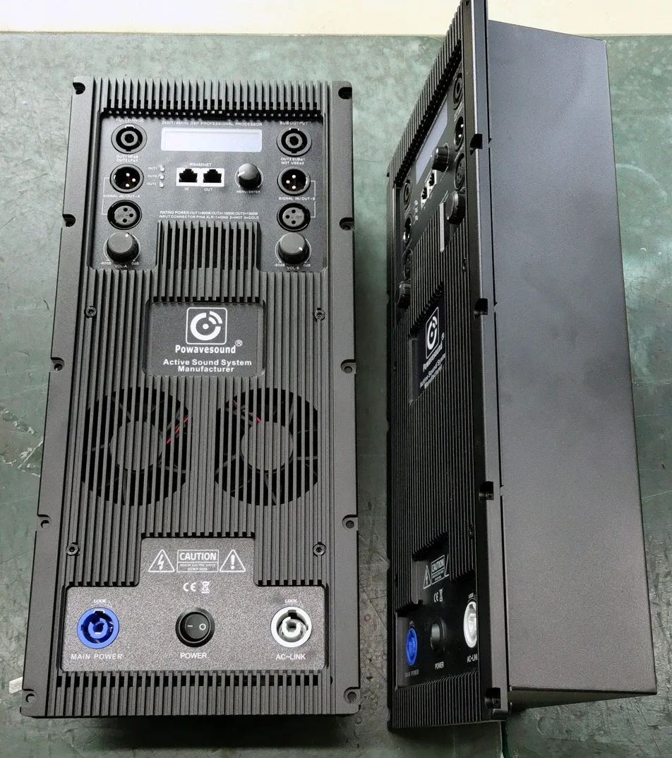 active line speaker system amplifier module 3 way 6000W for subwoofer and top array speaker kit with DSP and screen control