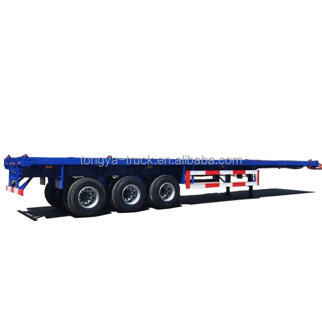 TONGYA 40ft Flatbed Container Semi Trailer Truck 3 Axle Flatbed Semi Trailer