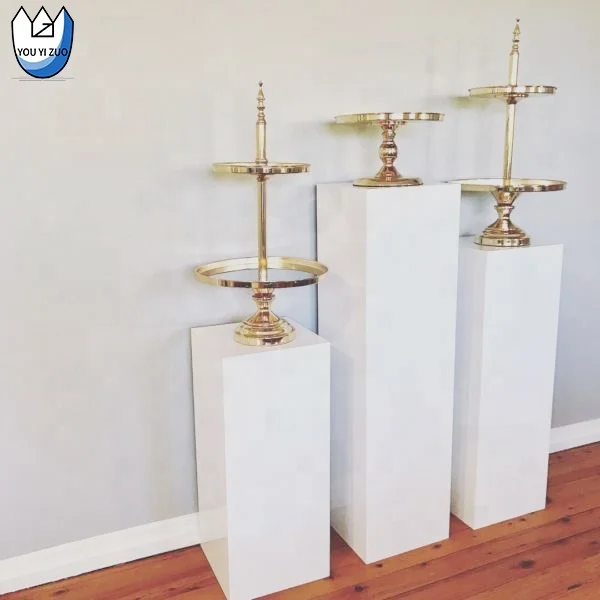 YOUYIZUO Acrylic Square Stand Wedding White Display Rack Plinths Wedding Cake Dessert Decoration Acrylic Pillar