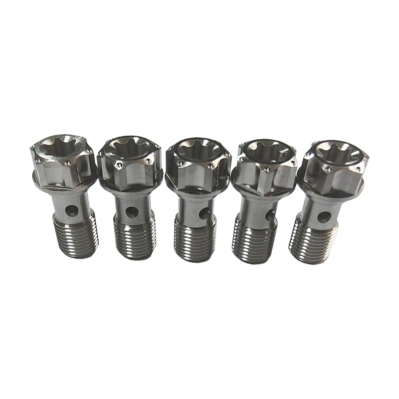 new M10 x 1.0/1.25 Gr5 Titanium Banjo Bolt motorcycle titanium banjo bolt