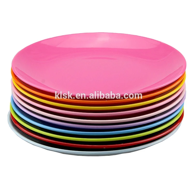 
Unbreakable Dinnerware Round Colorful 10 inch Melamine Dish Set  (60588270148)