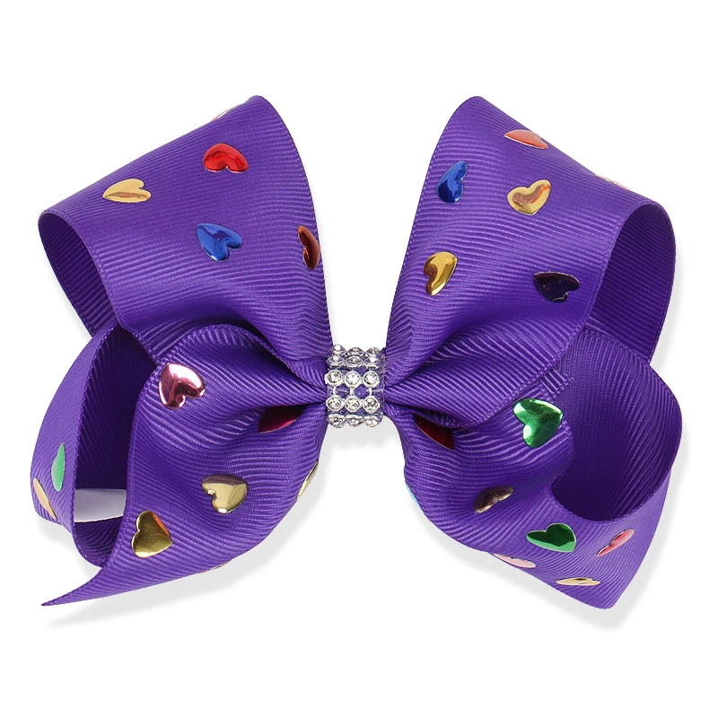 
2019 JOJO 5 inch oversized girl rainbow love bow hairpin baby hair clip kids hair accessories 