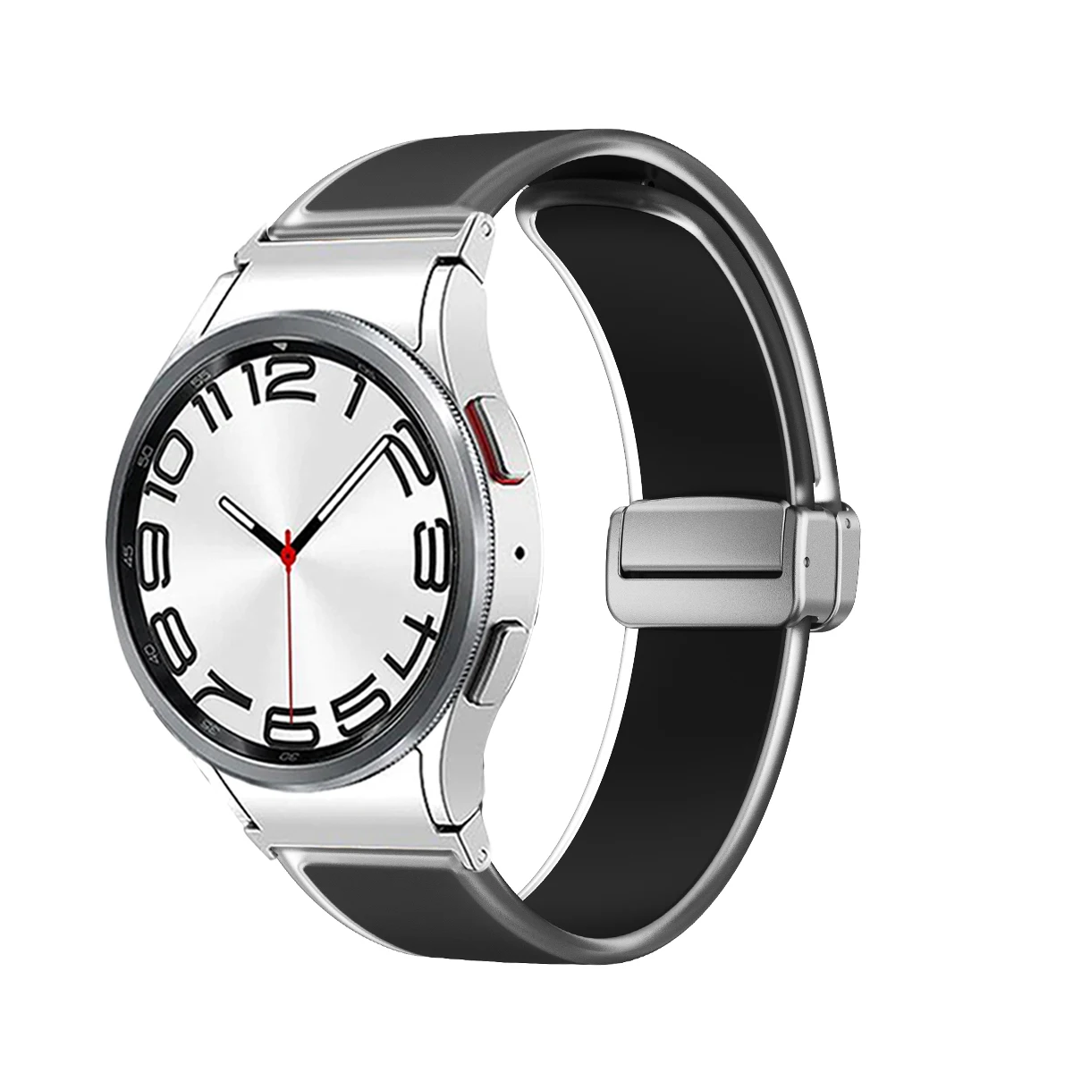 Smart Watch Band Magnetic Bucklefor Samsung Galaxy Watch 6 44mm 40mm 46mm Sport Band for Galaxy 5 Pro Matte Silicone Watch Band