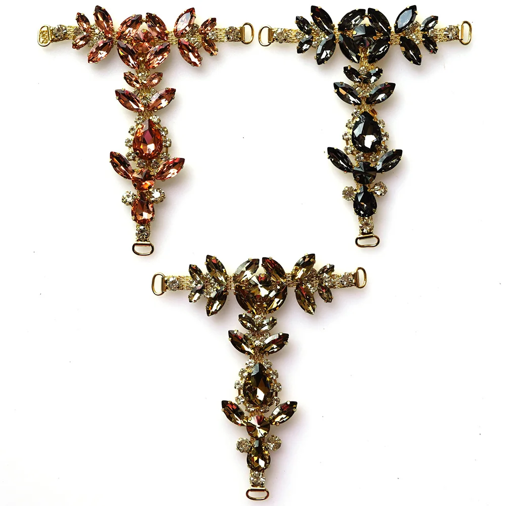 Rhinestone Jeweled Sandal Upper Decorative Chain shoe clip For Lady Sandals
