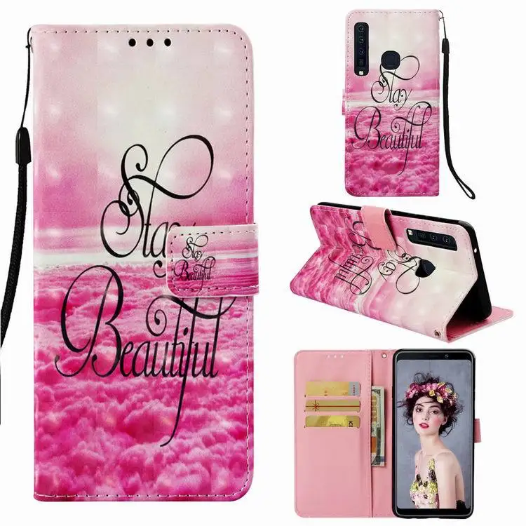 PU Leather Cases Flip Cover Wallet Stand  phone case for Samsung A9 2018 A9 Star Pro  A80/A90 A51 A71