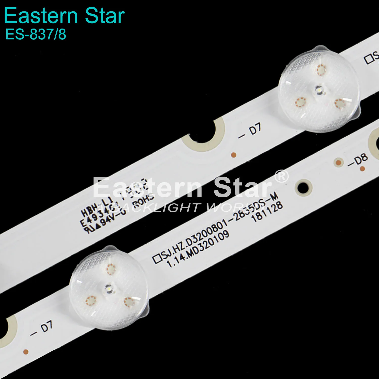 ES-837 TV light bar D3200801 for ADLER 32AE7000S 32FHD3001 TV backlight strip 570MM 2PCS