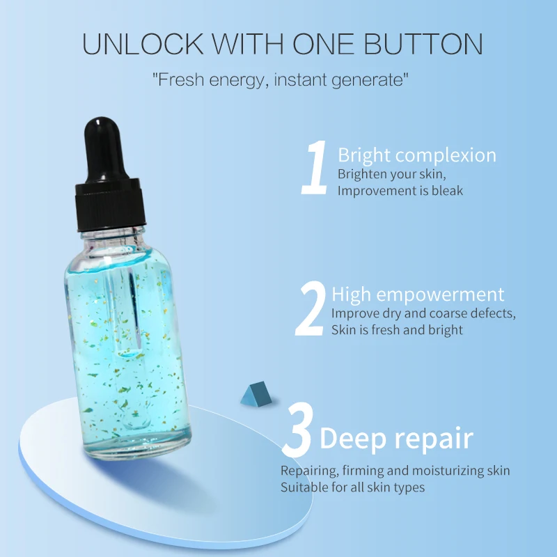 Cosmetic Wholesales Poreless Reduce Fine Lines Dark Spots Removal Glow Serum Copper Peptide Facial Serum