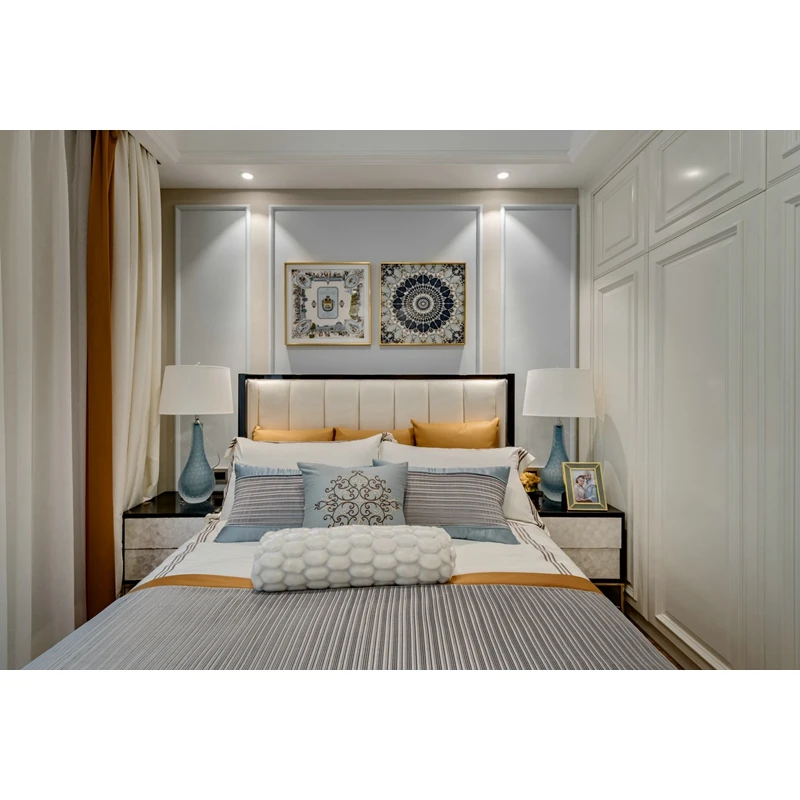 2019 Customized Fashion Home Furniture Design Child Bedroom with Pink Fabric