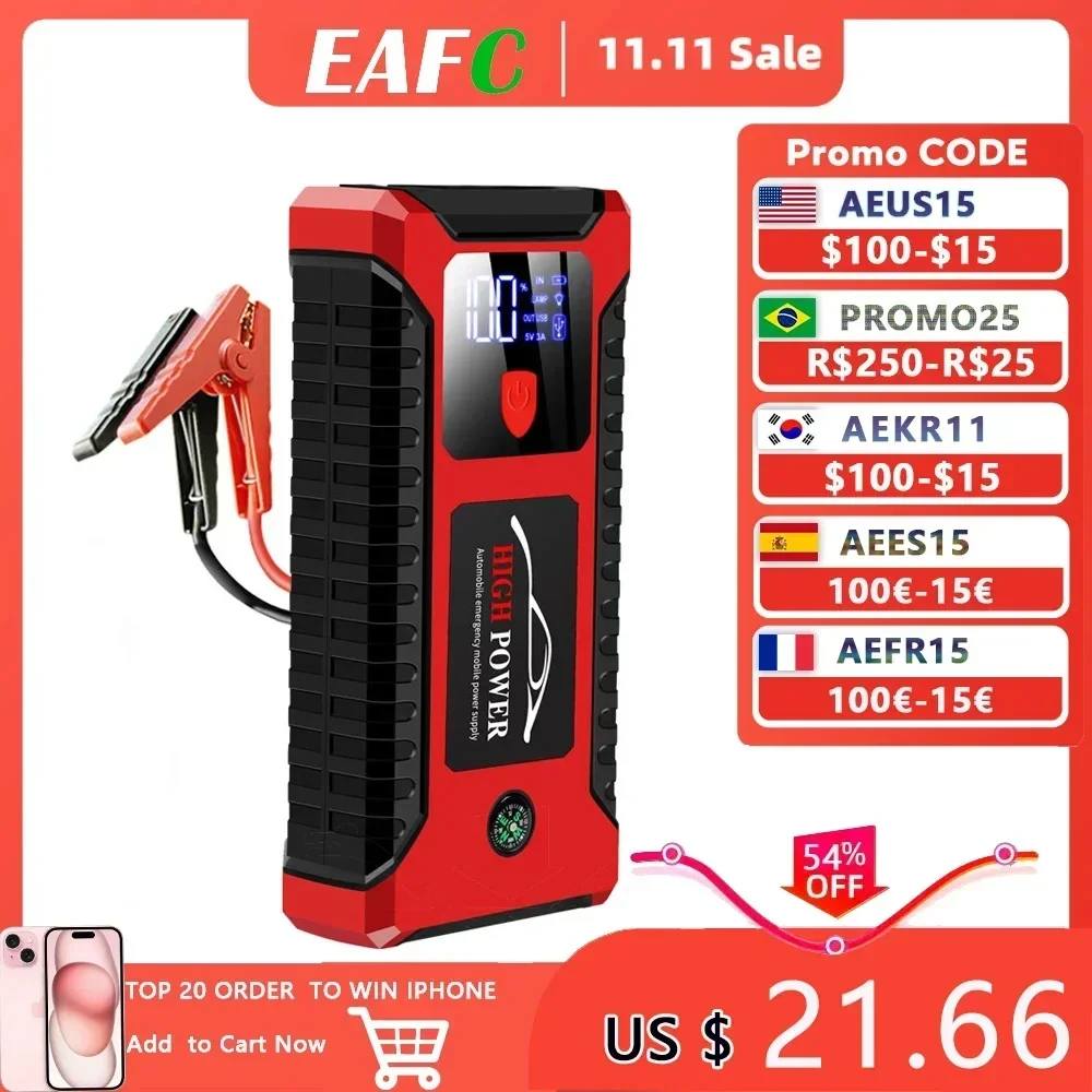 Portable Charger Starting Emergency Tool Multi-function Battery With Tire Inflator Portable 12v OEM Passenger Car Jump Starter