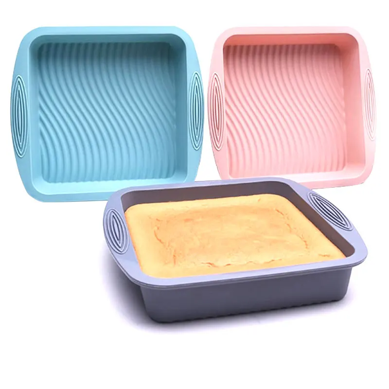 Silicone Square Cake Pan Baking Pan Brownie Pan Nonstick Silicone Cake Molds Silicone Baking Mold Non Stick And BPA Free