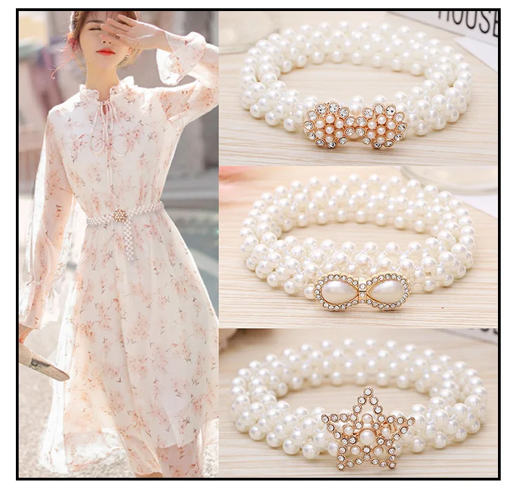  dress decoration elastic handmade waist beds crystal wholesale custom pearl rhinestone