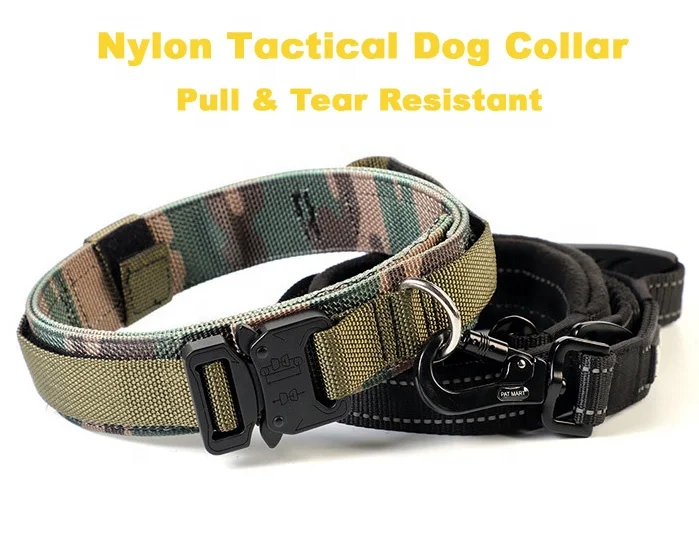 Wholesale Thick Durable Martingale Custom Adjustable Nylon Training Dog Collar with Handle