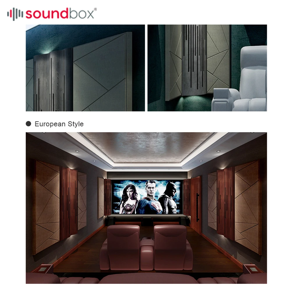 Modern fiberglass wall panels sound absorbing panel for home theater decorative easy install acoustic panels