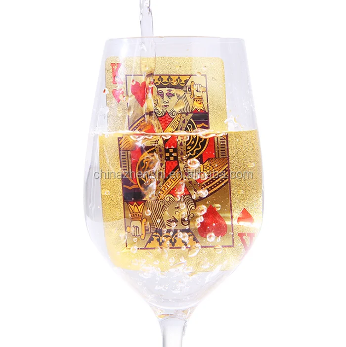 GS-18006 Wholesale Custom DesignPVC Plastic Gold Foil Playing Card Poker