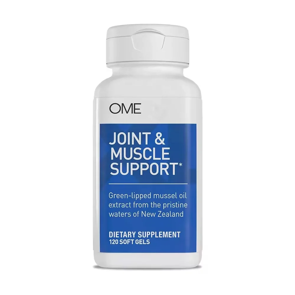 OEM Natural Muscle Support Green Lipped Mussel Oil 120 softgel Soft Gel Pills Joint Support Supplement