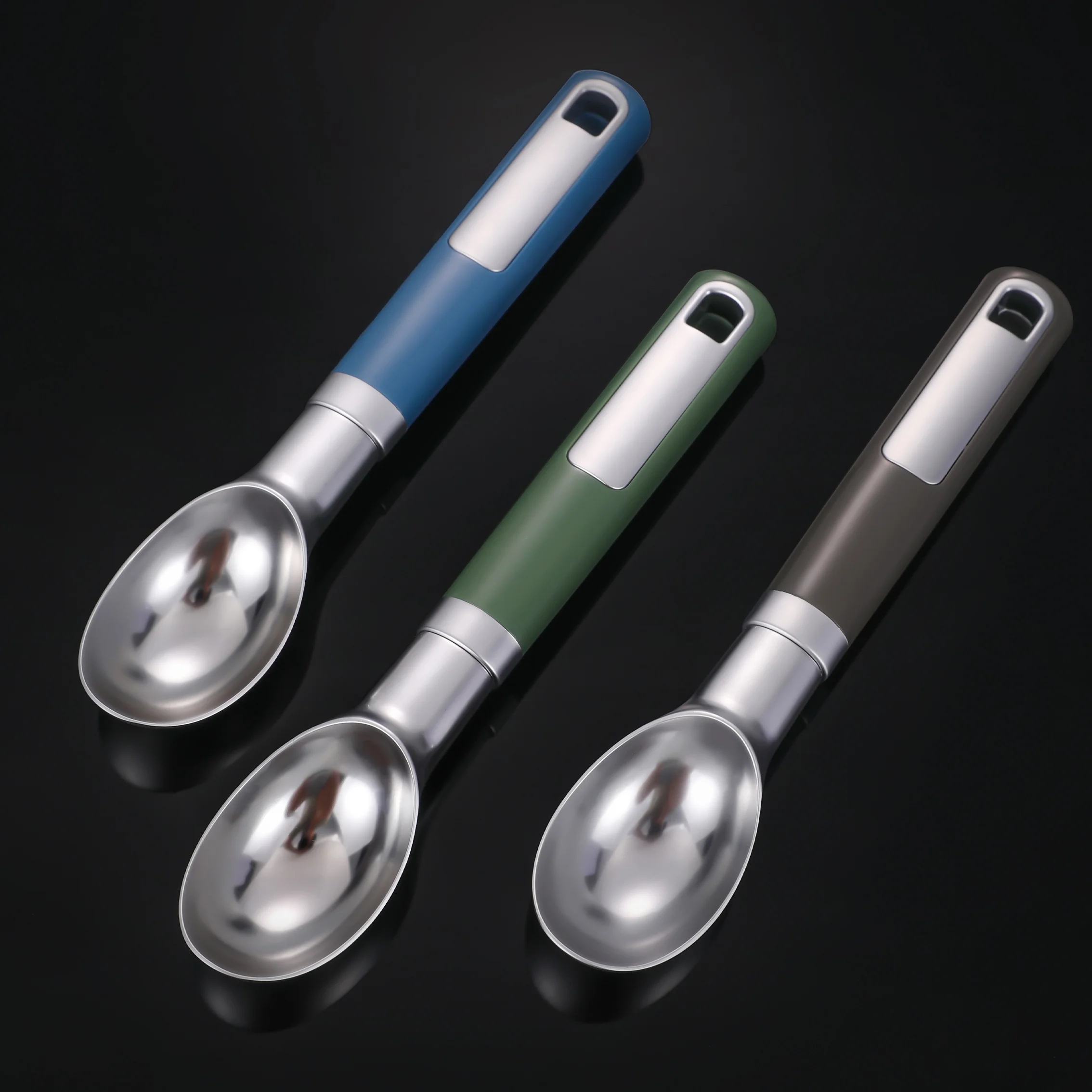 Zinc Alloy Ice Cream Scoop Digger Spade Ball Maker Non-Slip ABS Grip Ice cream Scoops Ice Cream spoon