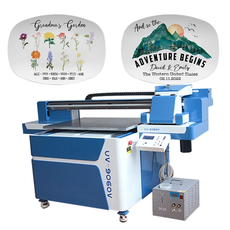 Custom Plotter CNC Glass Flatbed Varnish Inkjet Printer Laser Machine 900*600mm Acrylic Print and Cut for Customised Phone Case