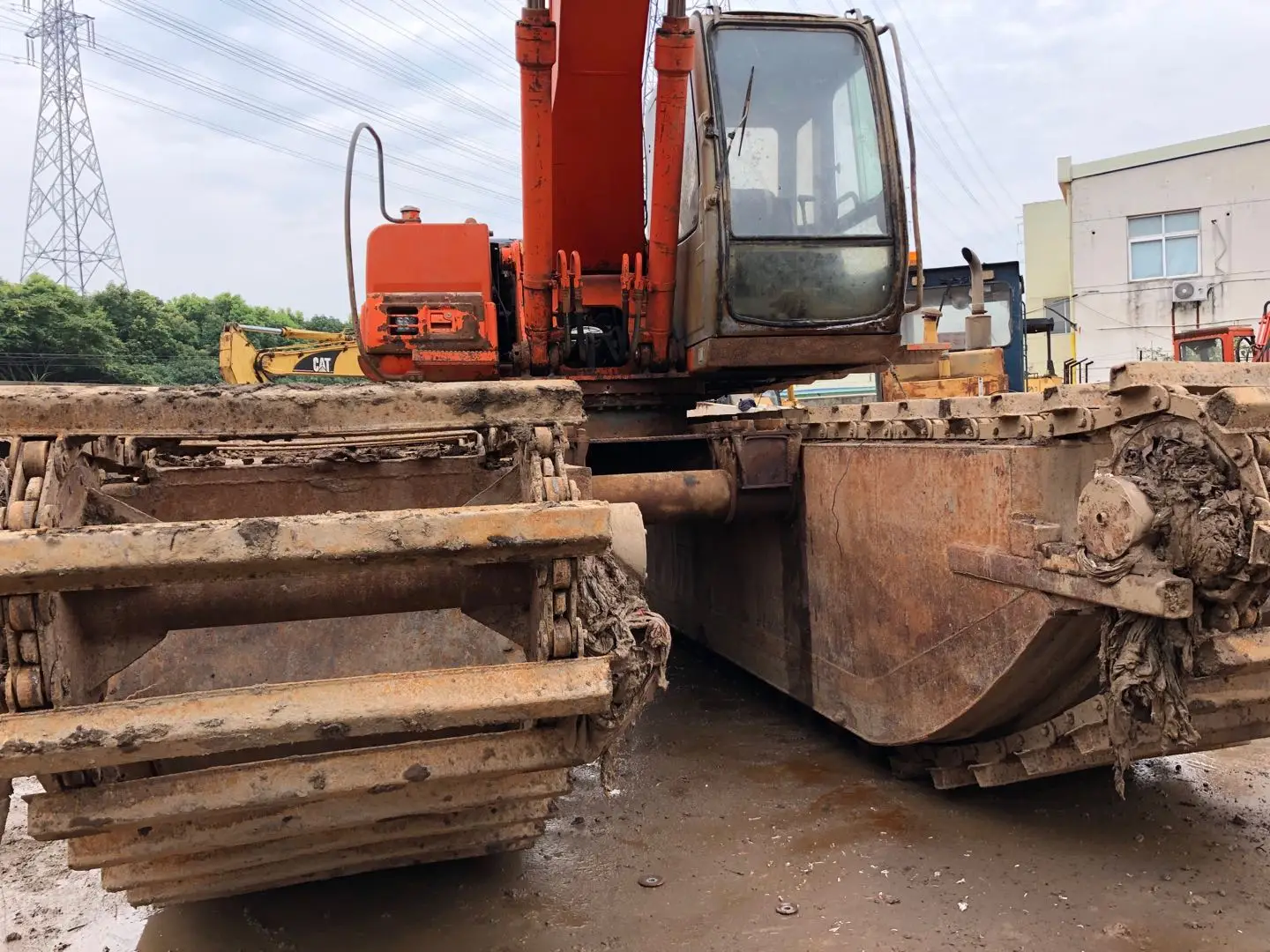 Оригинальный мини-экскаватор Hitachi EX210 Long boom 6ton Wetland Amphibious
