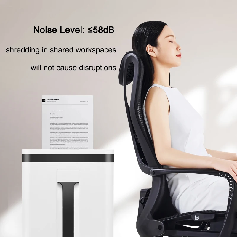 P5 2*13mm Paper Shredder 8 Sheets A4 Paper CD Cards Pull-out Basket Electric Small Micro Cut Shredder For Office Use