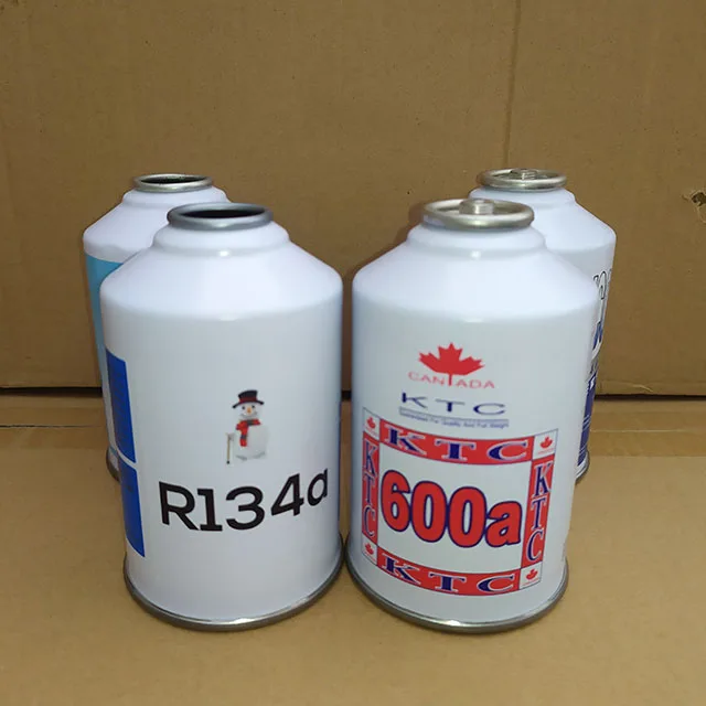 refrigerant gas aerosol tin can for packing R134a refrigerant gas