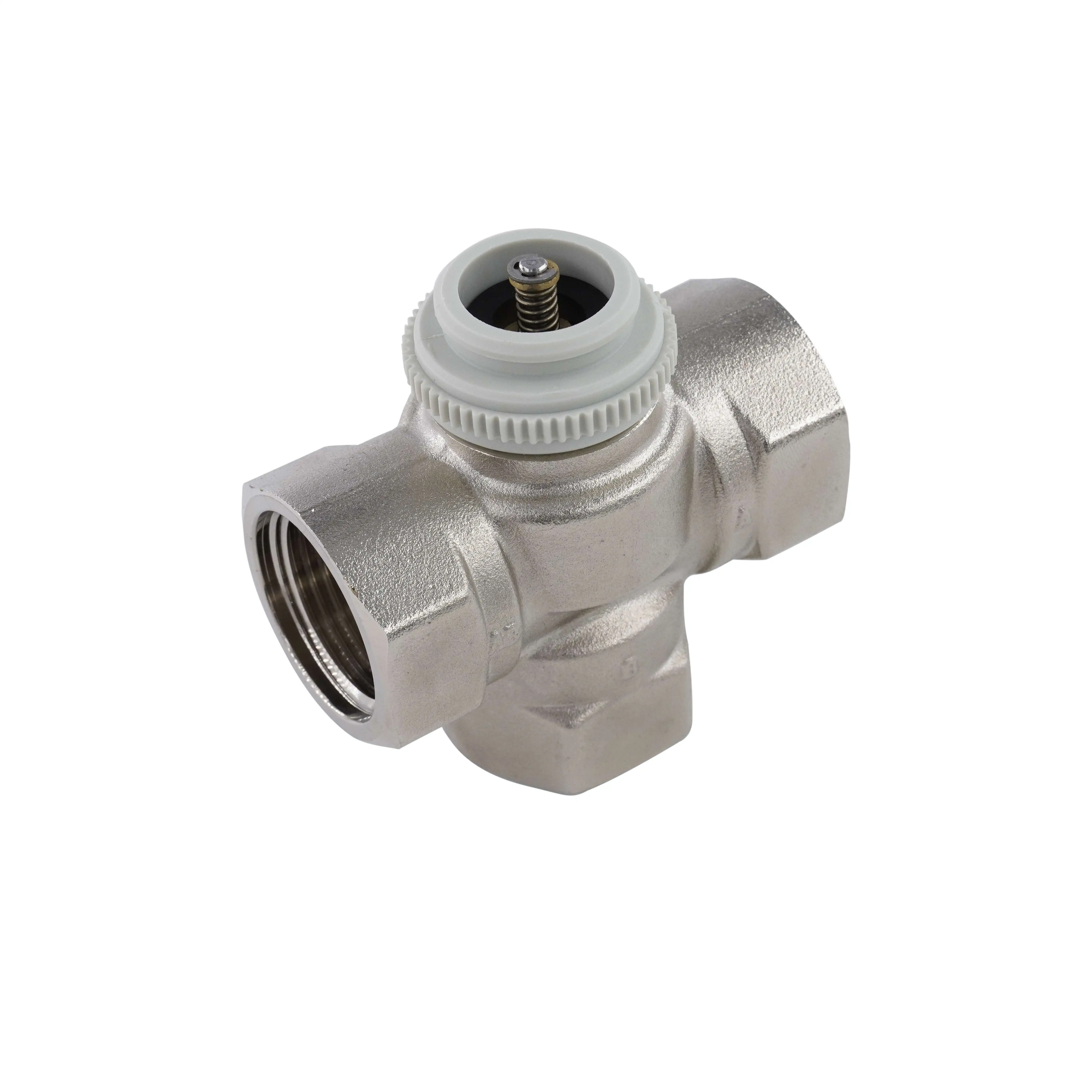 ZL-2231 3 way valve and electric thermal actuator thermostatic mixing floor heating valve copper